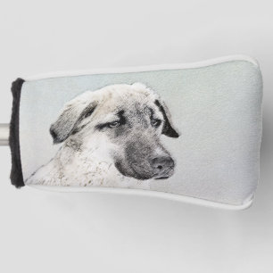 Anatolian Shepherd Painting - Original Dog Art Golf Head Cover