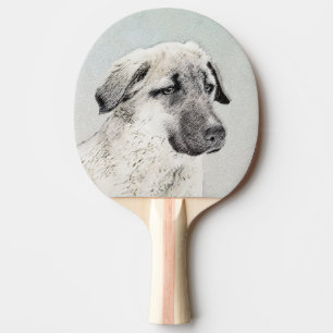 Anatolian Shepherd Painting - Original Dog Art Ping Pong Paddle