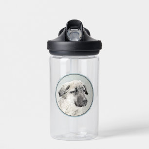 Anatolian Shepherd Painting - Original Dog Art Water Bottle