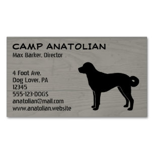 Anatolian Shepherd Silhouette Magnetic Business Card