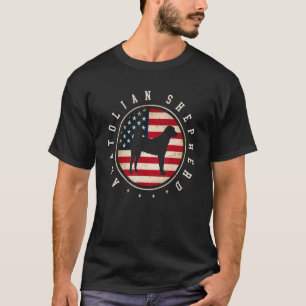 Anatolian Shepherd Usa Flag 4th July Dog Mum Dad T-Shirt