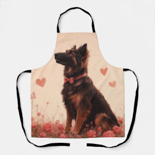 Anatolian Shepherd with Roses - Valentine's Day Apron