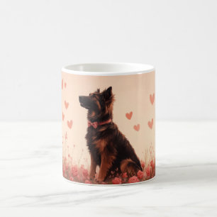 Anatolian Shepherd with Roses - Valentine's Day Coffee Mug