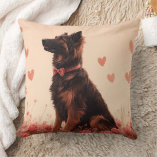 Anatolian Shepherd with Roses - Valentine's Day Cushion