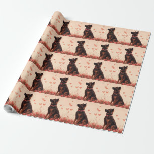 Anatolian Shepherd with Roses - Valentine's Day Wrapping Paper