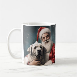 Anatolian Shepherd with Santa Claus Christmas Coffee Mug