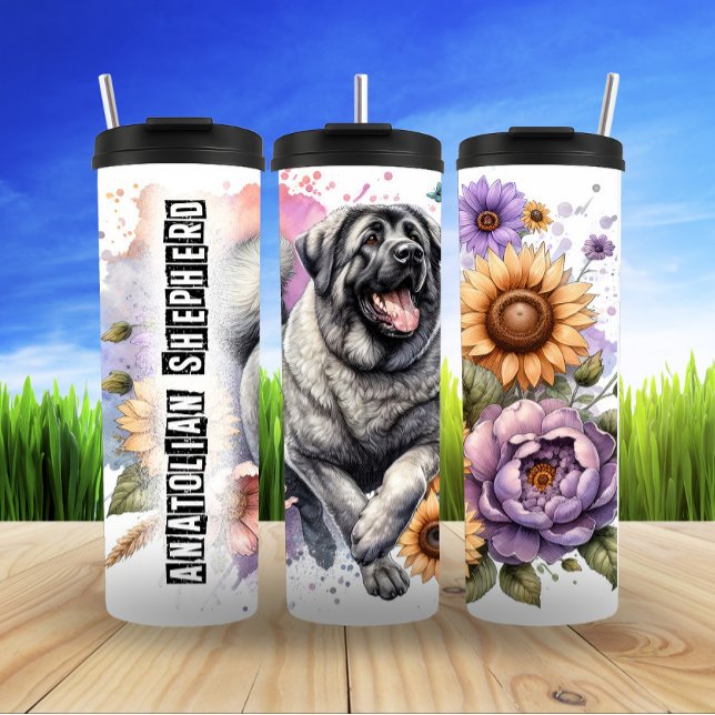 Anatolian Shepherd's Floral Watch Thermal Tumbler (Creator Uploaded)