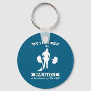 Anatoly My Trainer Is Janitor Funny Gym Prank Key Ring