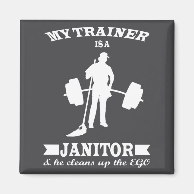 Anatoly My Trainer Is Janitor Funny Gym Prank  Magnet (Front)