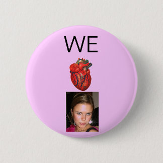 Anatomic Heart Casey Pink 6 Cm Round Badge