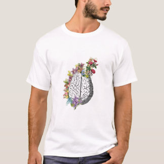 Anatomical Brain and Flowers | Anatomical Brain Pr T-Shirt