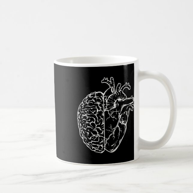 Anatomical Brain Heart Nurse Teacher Student Nursi Coffee Mug (Right)