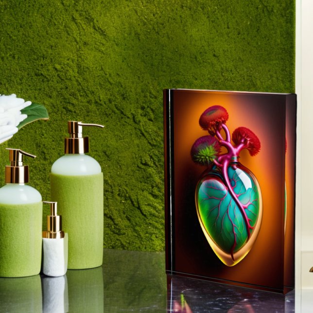 Anatomical Glass Heart Digital Art Acrylic Block (Creator Uploaded)