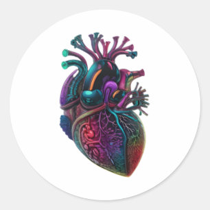 Anatomical Heart 3 Classic Round Sticker