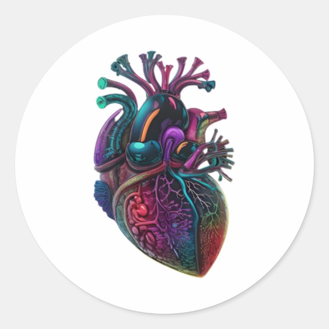 Anatomical Heart  3 Classic Round Sticker (Front)