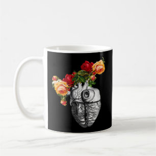Anatomical Heart And Flowers Show Your Love Coffee Mug