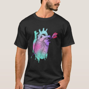 Anatomical Heart Arrow Vintage Goth Valentines Day T-Shirt