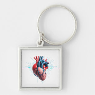 Anatomical Heart – Artistic Medical Illustration Key Ring