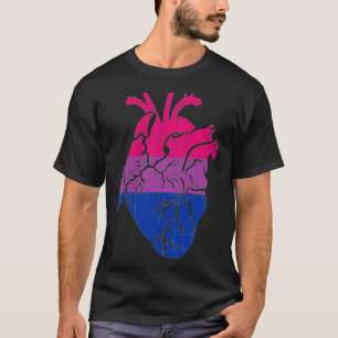 Anatomical Heart Bisexual Pride Bi Flag LGBTQ Nurs T-Shirt
