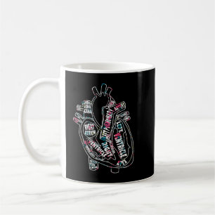 Anatomical Heart Cardiac Nurse Parts of Heart Card Coffee Mug