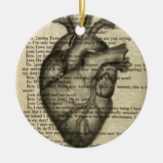 anatomical heart ceramic tree decoration