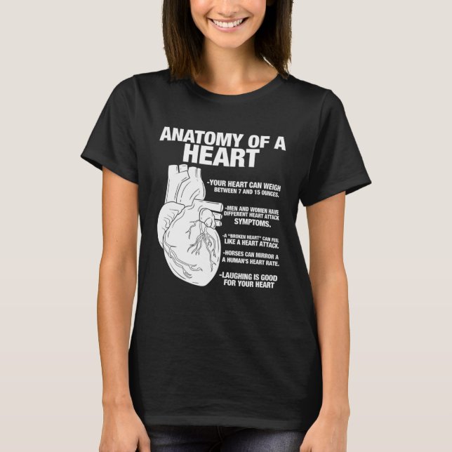 Anatomical Heart  Cool Cardiologist T-Shirt (Front)