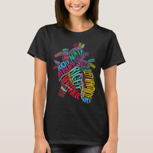 Anatomical Heart Design Cardiac Cardiovascular Icu T-Shirt