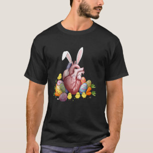 Anatomical Heart Easter Day Cardiology Cardiac Nur T-Shirt
