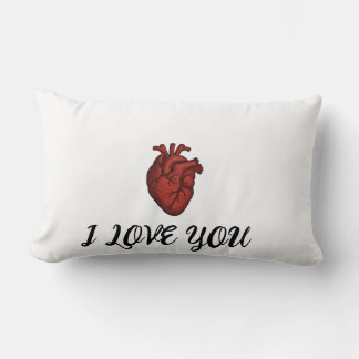 Anatomical Heart “I LOVE YOU” Design Lumbar Cushion