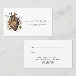 Anatomical Heart Medical Cardiology Doctor Business Card