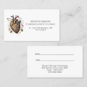 Anatomical Heart Medical Cardiology Doctor Business Card