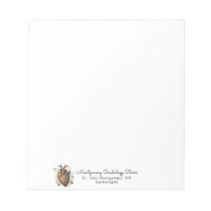Anatomical Heart Medical Cardiology Doctor Notepad