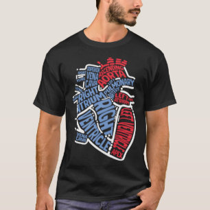 Anatomical Heart Medical Parts Cardiologist Surgeo T-Shirt