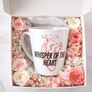    Anatomical Heart Minimalist Latte Mug - Whisper