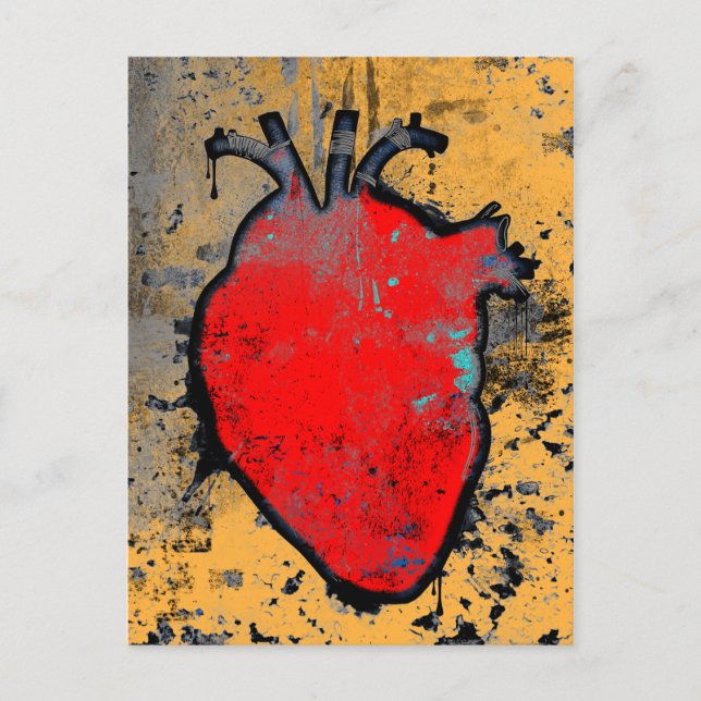 anatomical heart postcard (Front)
