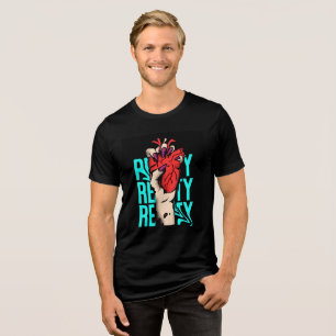Anatomical Heart Reality Statement Tri-Blend Shirt