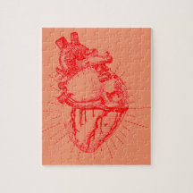 Anatomical Heart Red & White Collection