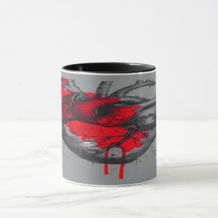 Anatomical Heart Sketch Trash Polka Art Mug
