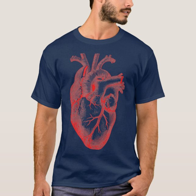 Anatomical Heart Spreading Love Artsy Valentine T-Shirt (Front)