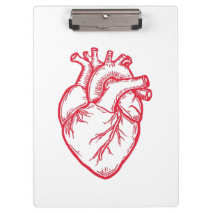 Anatomical Heart Valentine Shirt Clipboard