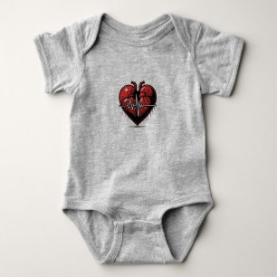 Anatomical Heart with Battle of Life Baby Bodysuit
