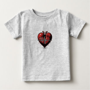 Anatomical Heart with Battle of Life Baby T-Shirt