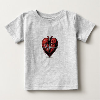 Anatomical Heart with Battle of Life Baby T-Shirt