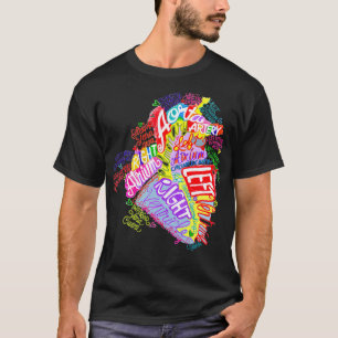 Anatomical Heart Word Art Graffiti T-Shirt
