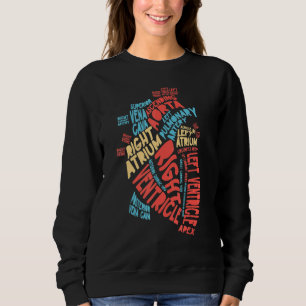 Anatomical Human Heart Cardiology Medical Cardiac Sweatshirt