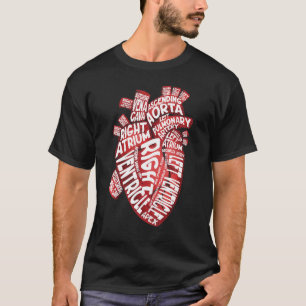 Anatomical Human Heart Cardiology Medical Cardiac  T-Shirt