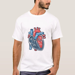 Anatomical Human Heart Sketch Medical IIIustration T-Shirt