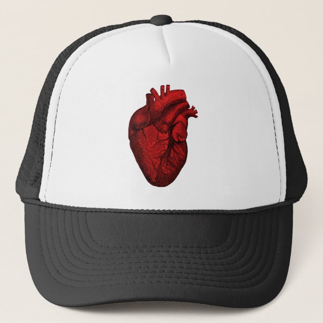 Anatomical Human Heart Trucker Hat (Front)