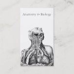 Anatomical Illustration Medical Sciences Business Card<br><div class="desc">This vintage scientific illustration with typeface adds a stately classical look to this business card. A perfect fit for a university professor of anatomy and biology. Other uses may include a profile card for a biologist.</div>