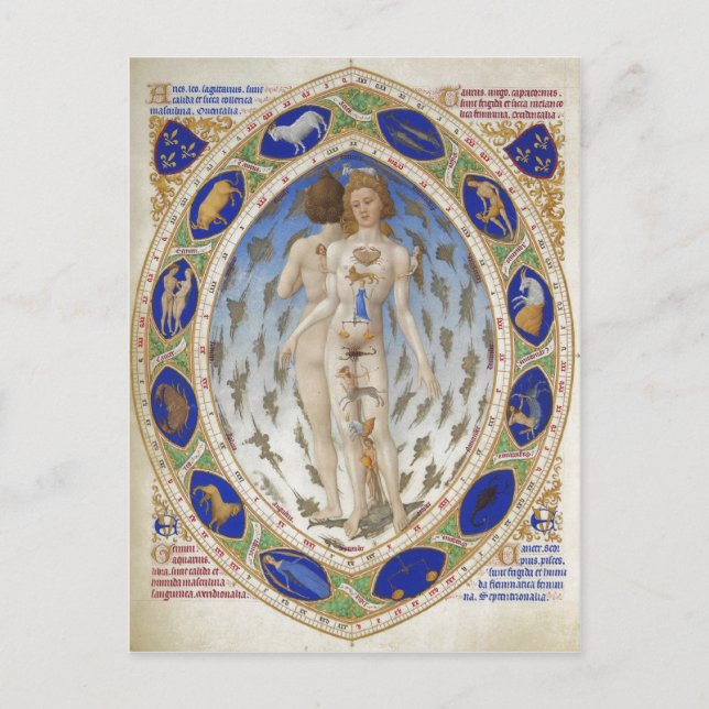 Anatomical Man, Les Tr?s Riches Heures du duc de B Postcard (Front)